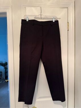 LOFT Black Crop-Leg Trousers